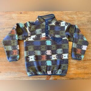 RARE/HTF PATTERN YOITH PATAGONIA SYNCHILLA FLEECE PULLOVER JACKET, SIZE MEDIUM